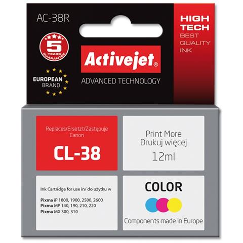 AC-38R cartuccia d'inchiostro 1 pz Compatibile Resa elevata (XL) Ciano, Magenta, Giallo - Foto 2