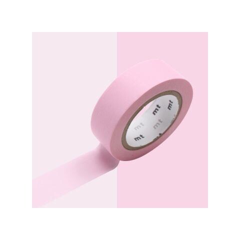 Nastro Adesivo Decorativo Monocolore Pastello - Rosa - 1,5 Cm X 7 M - Foto 1