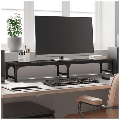 Supporto Per Monitor Nero 105x23x15,5 Cm Legno Multistrato - Foto 6