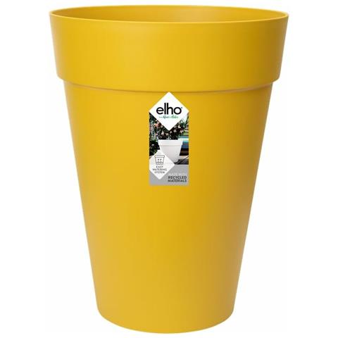 Vaso Giallo Ø 34 Cm Ocra Plastica Rotondo Moderno - Foto 1