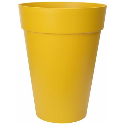 Vaso Giallo Ø 34 Cm Ocra Plastica Rotondo Moderno - Foto 2
