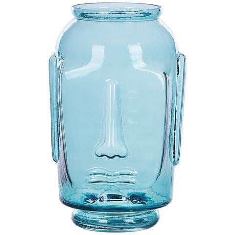 Vaso Decorativo Sambar Realizzato A Mano Vetro Blu - Foto 7