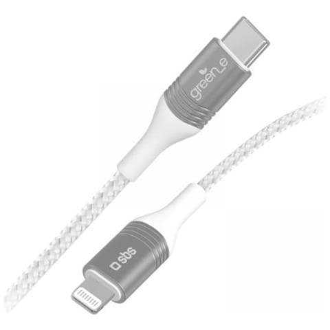 Sbs Grecableligtc12bw Cavo Lightning 1,2 M Argento, Bianco - Foto 1