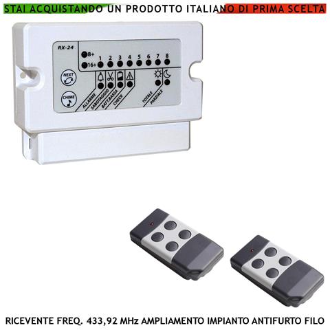 Telecomando 4 Canali Bidirezionale Frequenza 433,92 Mhz Per Inserimento E Disinserimento Totale E Parziale Perallarme - Foto 1