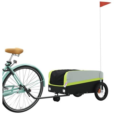 Rimorchio Da Bici Nero E Verde 30 Kg In Ferro - Foto 3
