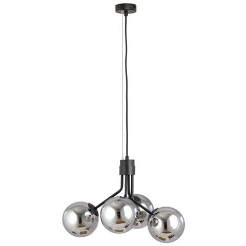 Lampada A Sospensione Nova - Nero, Grigio - Acciaio Verniciato A Polvere, Vetro - 46x100x46 Cm - Foto 2