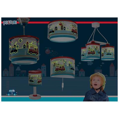 Lampada A Sospensione Per Bambini 3 Luci Police Polizia - Foto 6