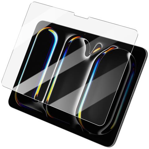 Vetro Temperato Per Ipad Pro 11' 2024 Durezza 9h Antiurto Antimacchie, Trasparente - Foto 2