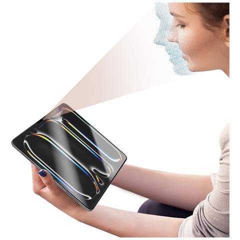 Vetro Temperato Per Ipad Pro 11' 2024 Durezza 9h Antiurto Antimacchie, Trasparente - Foto 5
