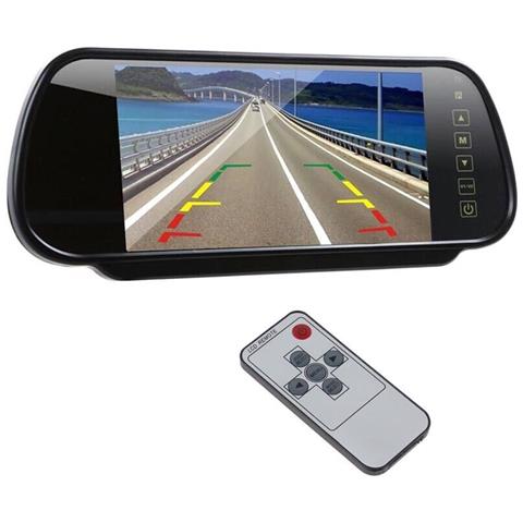 Specchietto Bluetooth Vivavoce Auto Retrovisore Lcd 7" Cavo Retromarcia Av1 Av2 - Foto 1