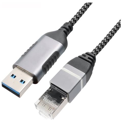 Cavo Usb 3.0 Tipo A Maschio A Ethernet Rj45 Maschio 3m - Foto 2
