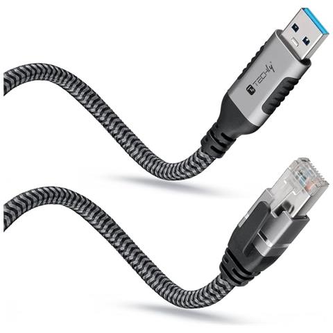 Cavo Usb 3.0 Tipo A Maschio A Ethernet Rj45 Maschio 3m - Foto 3