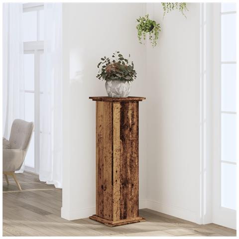 Supporto Per Piante Legno Vecchio 33x33x100 Cm In Truciolato - Foto 1