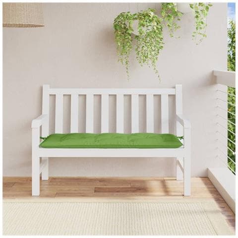 Cuscino Per Panca Da Giardino Verde Mélange 120x50x7cm Tessuto - Foto 3