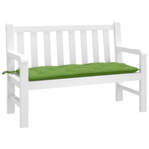 Cuscino Per Panca Da Giardino Verde Mélange 120x50x7cm Tessuto - Foto 1