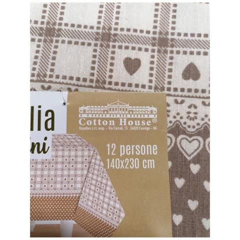 Tovaglia Per 12 Persone 140x230 Cm Cuoricini In Cotone - Foto 4