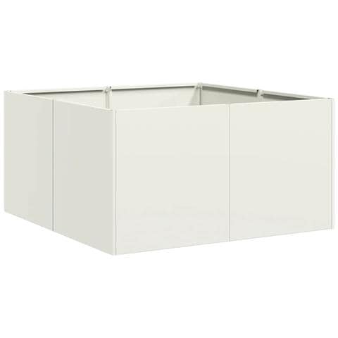 Fioriera Bianca 80x80x40 Cm In Acciaio Laminato A Freddo - Foto 2