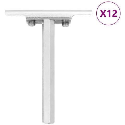 Staffe Mensole Galleggianti 12pz 12x100 Mm Acciaio Al Carbonio - Foto 1
