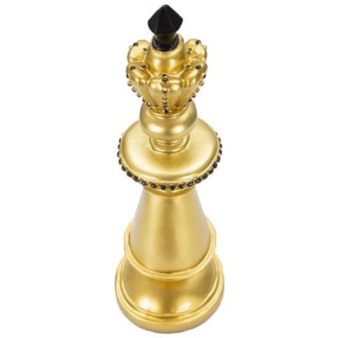 Scultura Scacchi 11 - Oro - Poliresina - 11x11x32,5 Cm - Foto 2