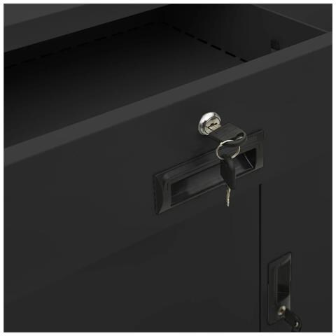 Lusso Casadino -  Armadio Ufficio Con Fioriera Antracite 90x40x125 Cm In Acciaio - Foto 8