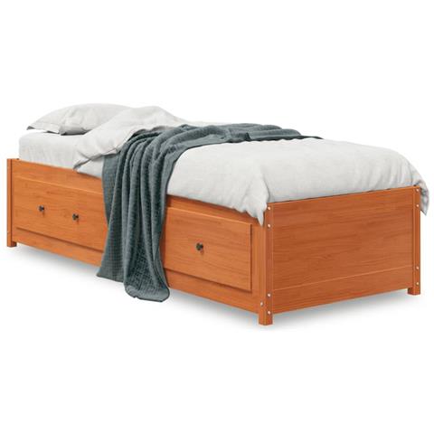 Dormeuse Senza Materasso Marrone Cera 90x190 Cm Legno Di Pino - Foto 1