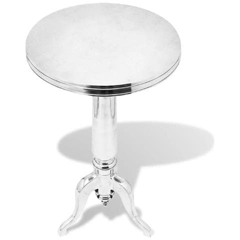 Lusso Casadino - Tavolino Da Salotto Rotondo In Alluminio Argentato - Foto 1