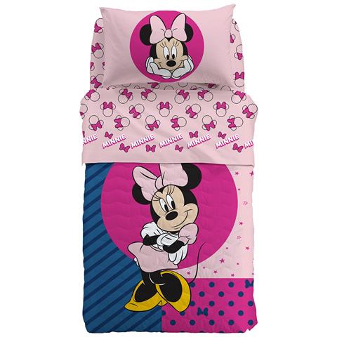 Copriletto Trapuntato Singolo Disney Minnie Smile In Cotone Colore Neutro Misura Singolo - Foto 2