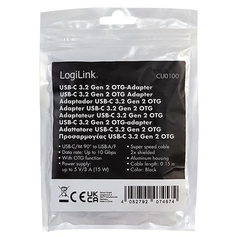 CU0100 adattatore per inversione del genere dei cavi USB Type-C USB tipo A Nero - Foto 2