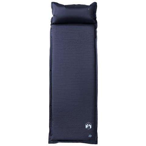 Materasso Campeggio Autogonfiabile con Cuscini 1 Persona Grigio - Foto 2