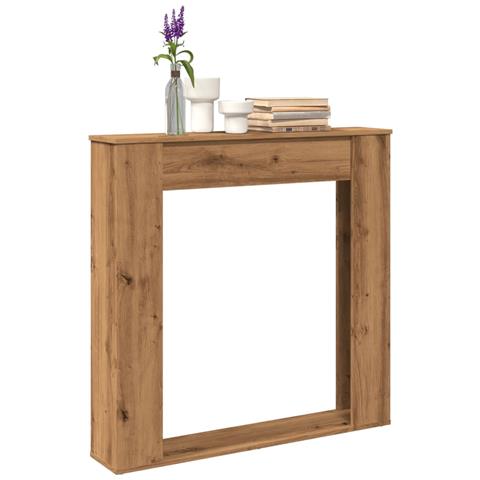 Cornice per Camino Rovere Artigianale 100x20x100 cm Truciolato - Foto 2