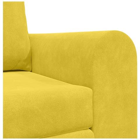 Divano letto 2-in-1 Giallo 148x71x83 cm in velluto - Foto 9