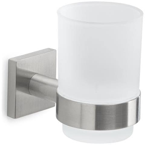 Portaspazzolini Da Muro In Acciaio Inox Aisi 304 E Cromall Fj10 Serie Fuji Satinato - Foto 1