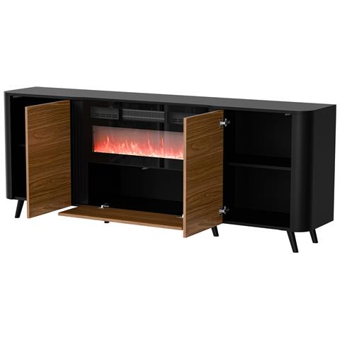 Volare cassettiera 200 x 39 x 75 cm nero /noce + camino - Foto 3