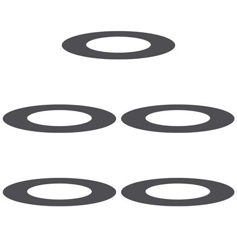 Anelli di Albero Piatto 5 pcs Nero Ø40 / 70 cm Acciaio - Foto 1