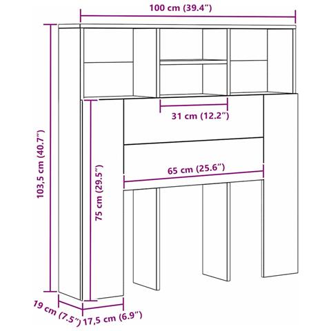 Testata del letto Legno vecchio Legno Ingenerizzato - Foto 9
