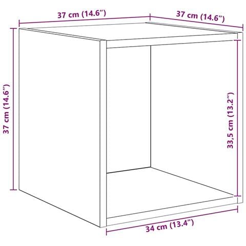 Set mobile TV 4 pz Rovere Nero Legno ingegnerizzato - Foto 9