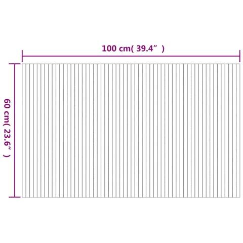 Tappeto Rettangolare Marrone Scuro 60x100 cm in Bambù - Foto 8