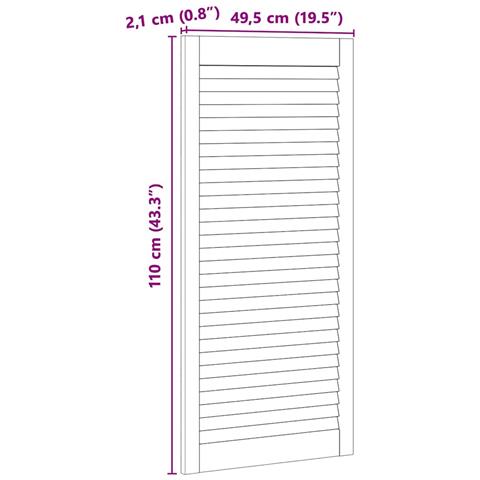 Porta per Armadio 4 pcs Naturale 140.5 x 2.1 x 49.5 cm - Foto 9