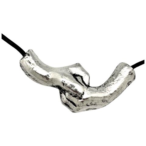 Collana Union Realizzata In Argento Sterling 925 10µ E Pelle Nera - Foto 2