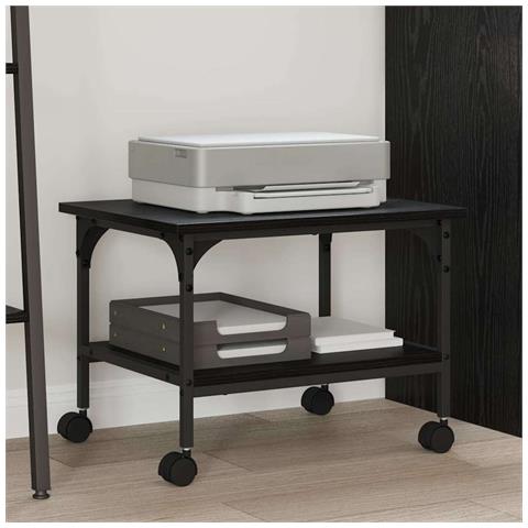 Supporto per Stampante Rovere Nero 50 x 40 x 38 cm - Foto 2