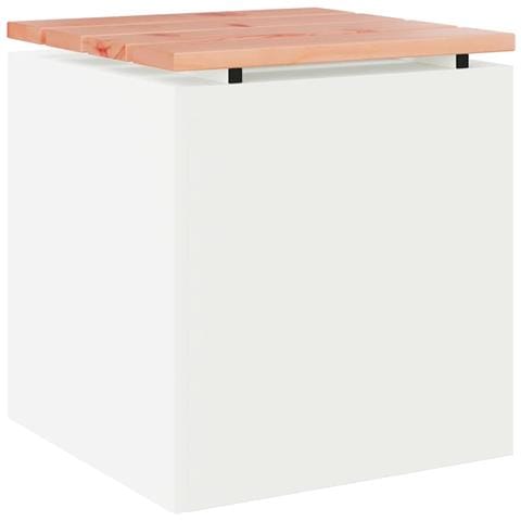 Panchina da giardino Bianco 40 x 40 x 43 cm Acciaio - Foto 1