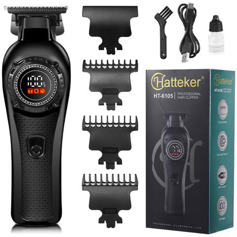 Tagliacapelli Professionale Per Incisioni - Regolabarba Senza Fili Con Display Led Black - Foto 1