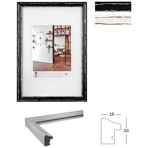 Metropolis Struttura In Legno 15x20 Cm Nero-argento - Foto 2