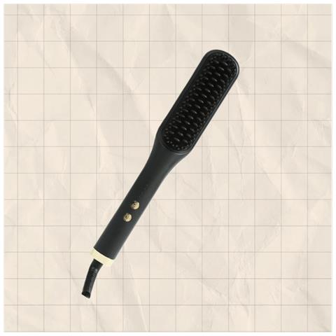 Spazzola Elettrica Lisciante Per Capelli 2-in-1 Con Temperatura Regolabile Black - Foto 4