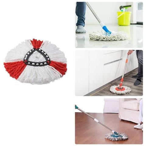 Testa Rotante Per Mop 38 Cm - Compatibile Con Vileda Easy Wring E Clean Turbo | Microfibra Lavabile, Multiuso, 100% Riutilizzabile - Foto 8