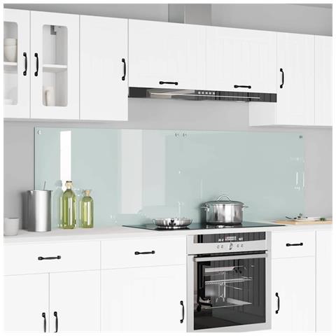 Rivestimento da Cucina 2 pcs Bianco 100 x 60 cm vetro temperato - Foto 2