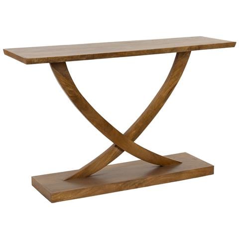 Mobile Da Ingresso In Legno Marrone Fatto A Mano, 120x35x74h Cm - Foto 1