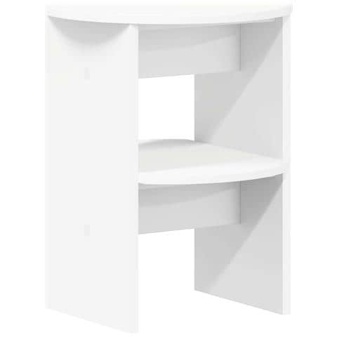 Mobile laterale Bianco Ø40 x 50 cm Legno ingegnerizzato - Foto 1