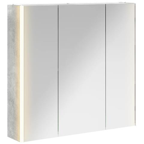 Mobiletto per specchio da bagno con lo scaffale Grigio cemento - Foto 1