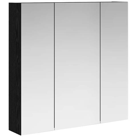Mobiletto per specchio da bagno Rovere Nero 70 x 14,5 x 70 cm - Foto 1